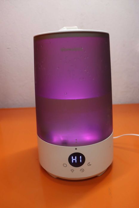 Овлажнител за спалня Homvana, 3.6L с горно пълнене с хладна мъгла, въртяща се на 360° мъгла, 34 часа работа, тих 16dB без BPA (бял)