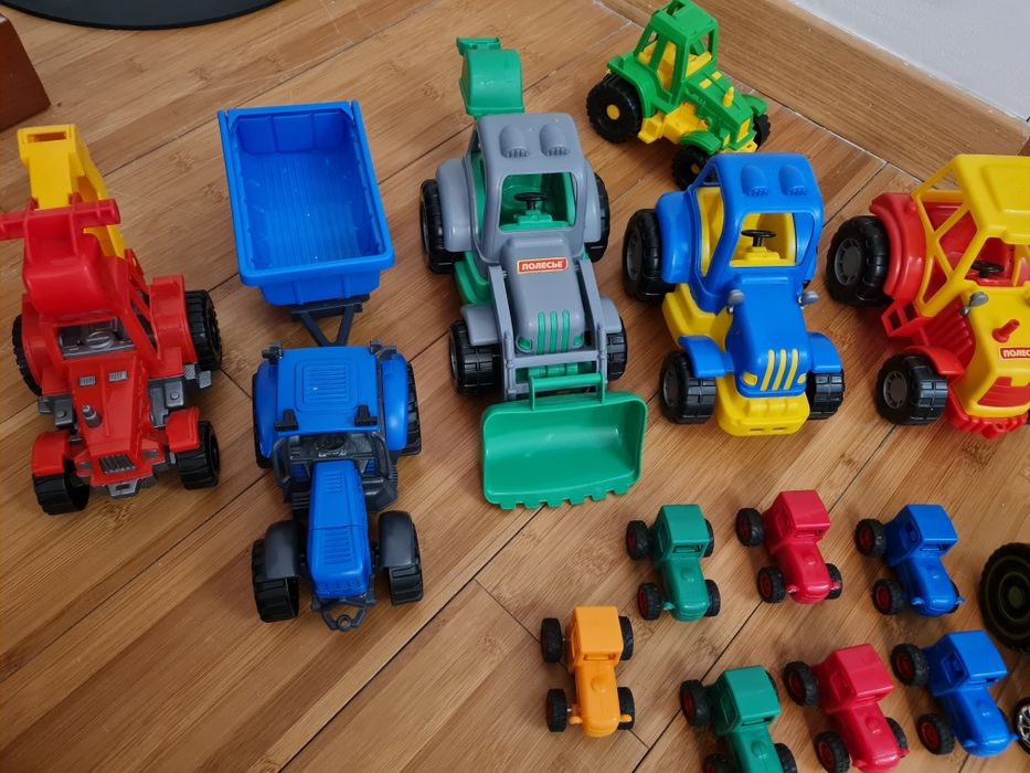 Игрушки полесье трактор бульдозер прицеп