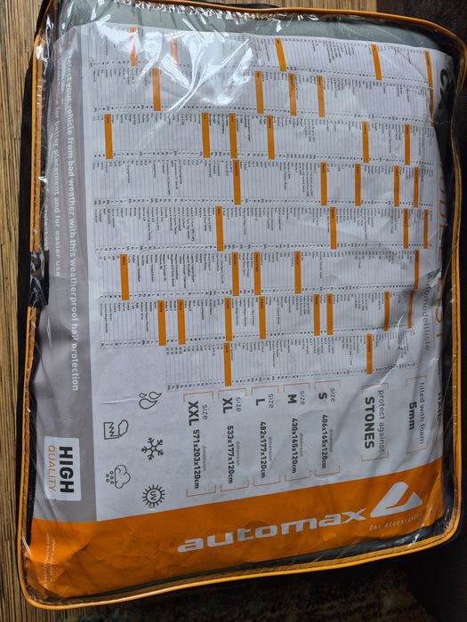 Husă auto Antigrindină