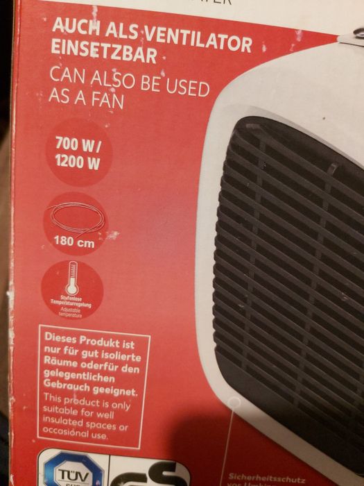 Aeroterma (cald/rece) electrică 220v, 1200W