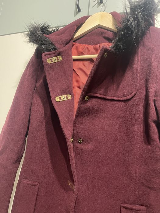 Палто в цвят бордо