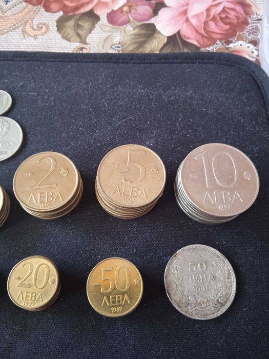 Монети бг немски френски италиански американски и др от 1940 до 1998 г