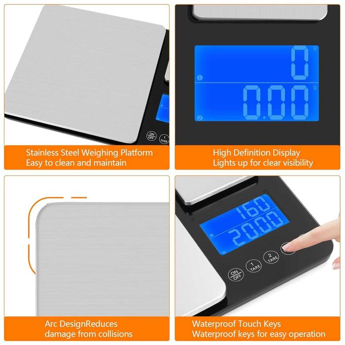 Кухненска везна Kitchen Scales , 15 kg/1 g & 500 g/0.01 g
