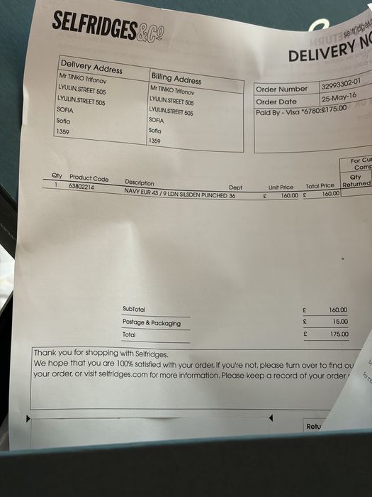 Официални боти -син велур 43