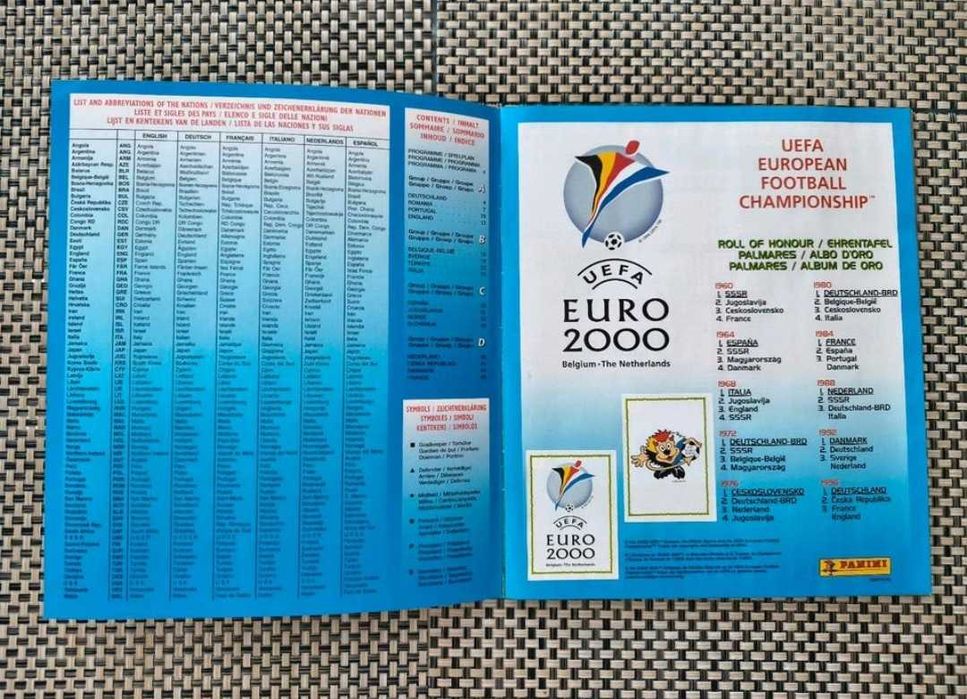 Album Panini Euro 2000
