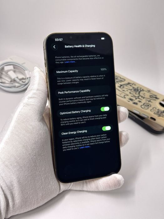 iPhone 13 Pro Max, 256GB, Gold, 100% батерия, КАТО НОВ, ГАРАНЦИЯ!