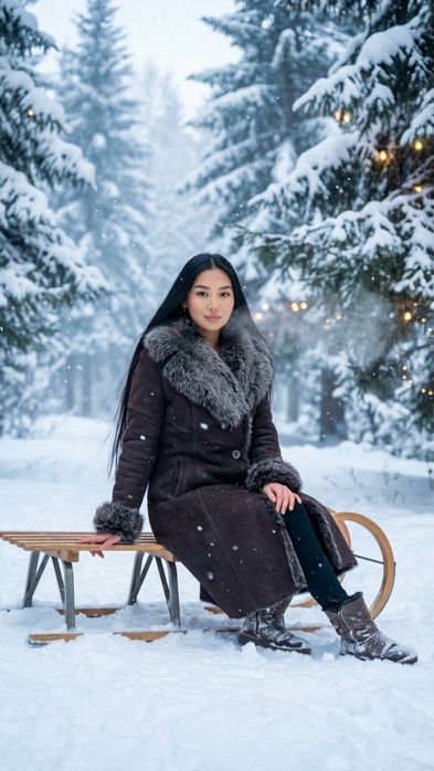 Дубленка зимняя.