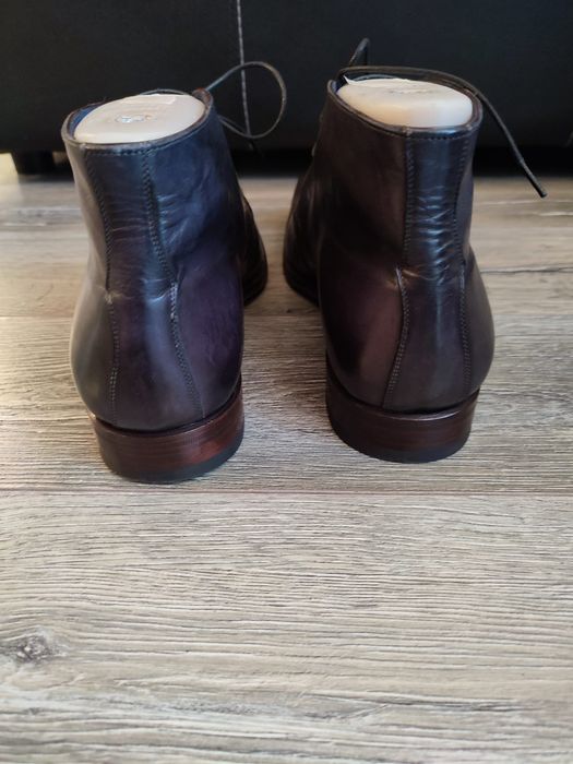 Ghete din piele naturala mărimea 45 culoare maro