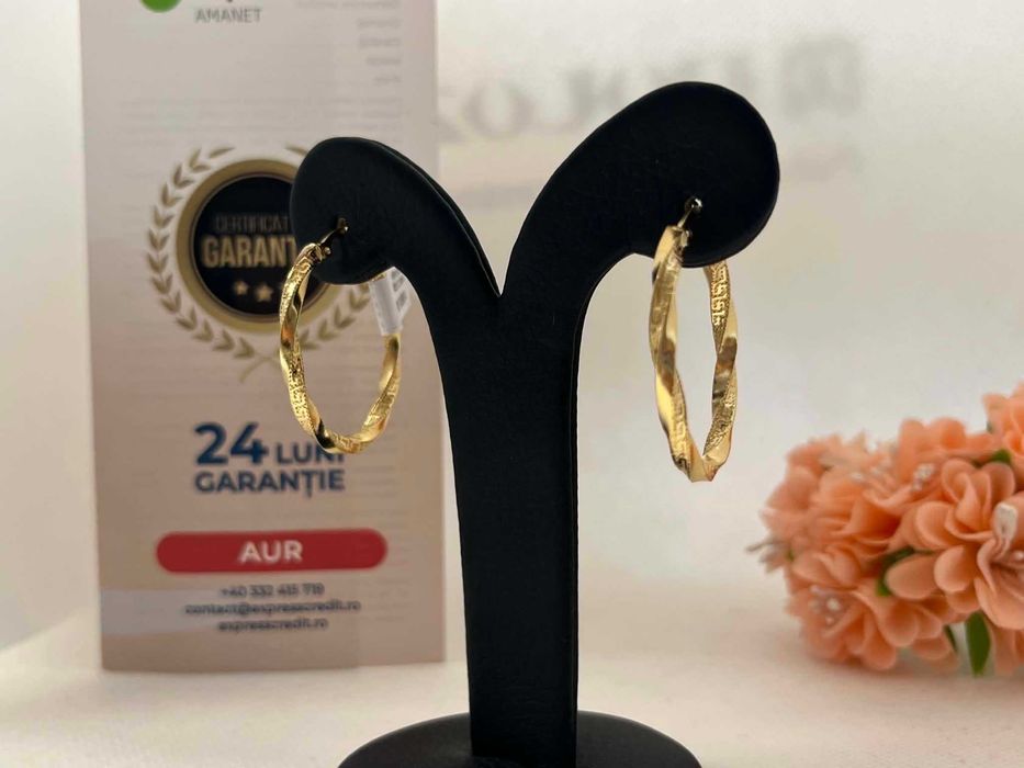 Cercei Aur 14k 3.32g (AG16 Moldova b32829)-Garantie 2 ani!