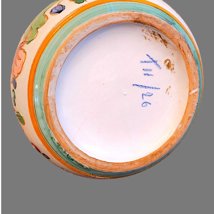 Ulcior mare pictat manual , carafa ceramica lucrata manual