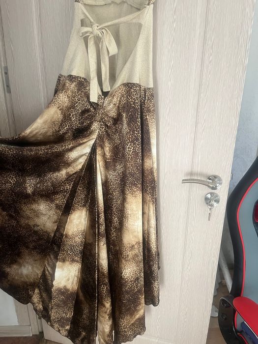 Дамска официална сатенена рокля