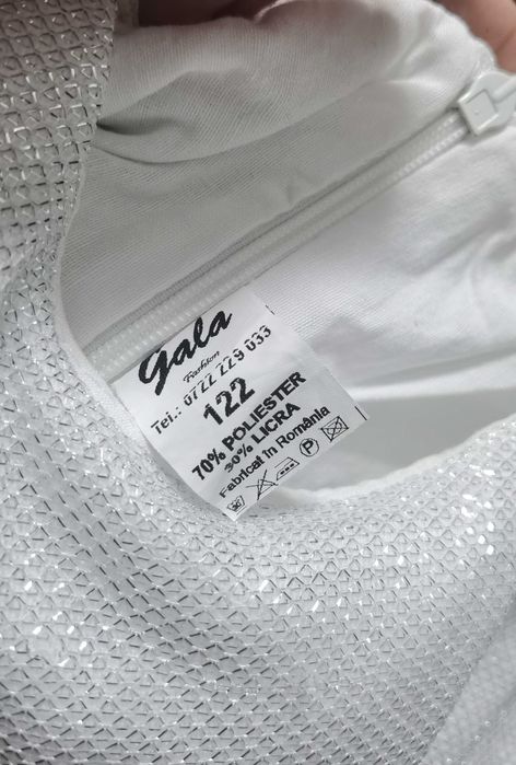 Rochita argintie Craciun sau serbare fetite