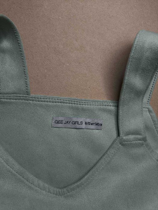 Теплый сарафан для девочки 8–10 лет, рост 140 см, длина 70 см, Gee Jay