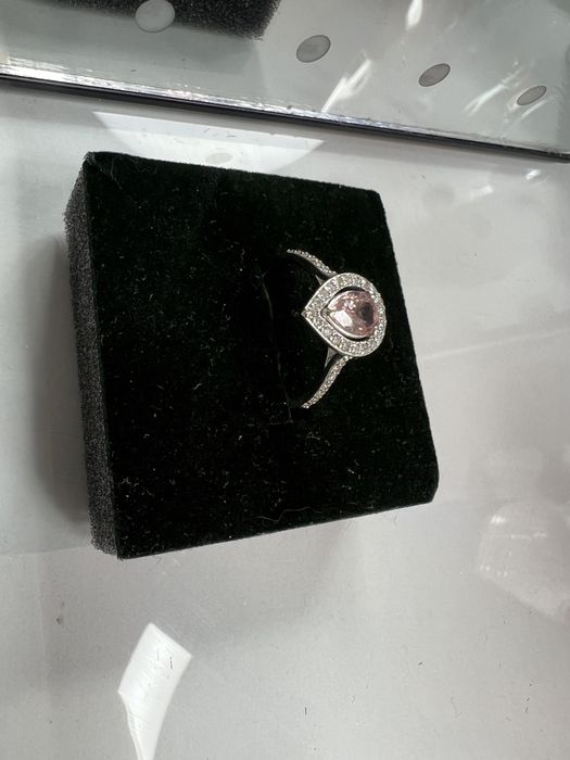 Inel de logodna aur alb 18K cu diamant si certificat de autenticitate!