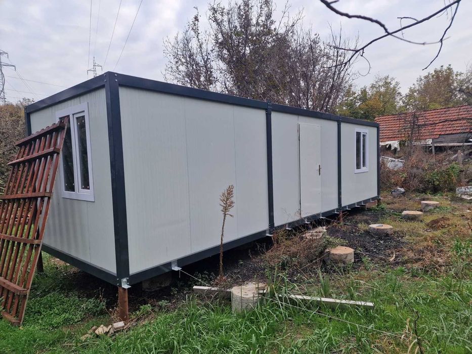 Офис контейнер Жилищен павилион Бунгало Бутка 6х2.40м Сглобяеми