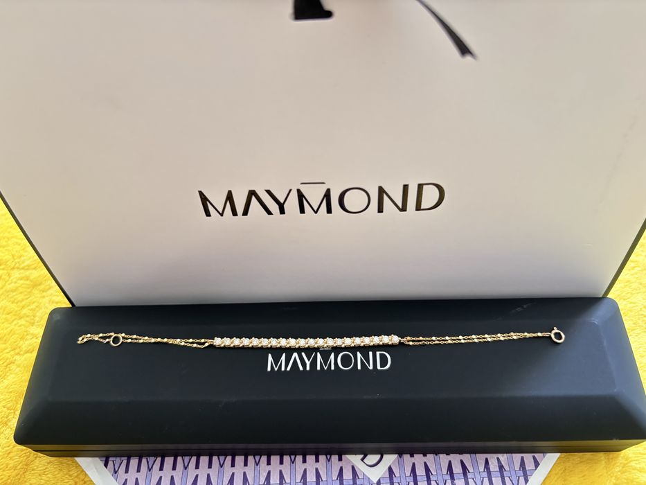 Златна гривна с натурални диаманти