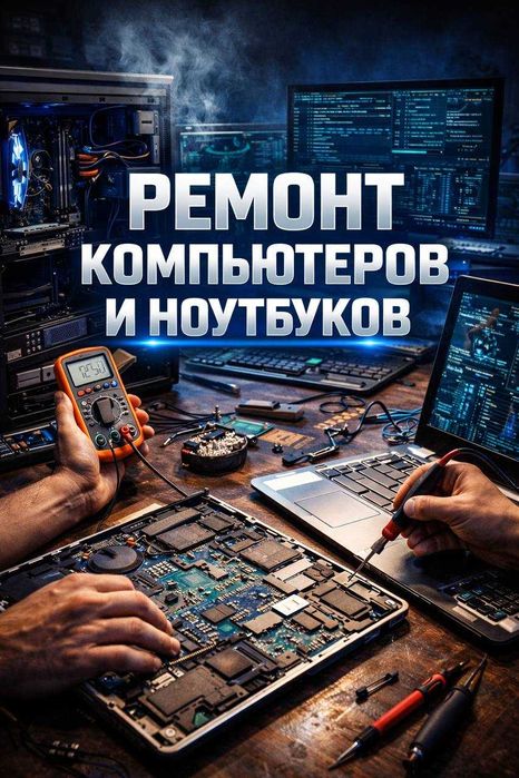 Ремонт ноутбуков и компьютеров с бесплатной диагностикой / С гарантией