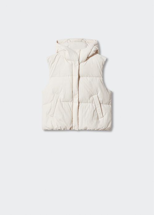 MANGO дамска къса грейка / елек  в бежово