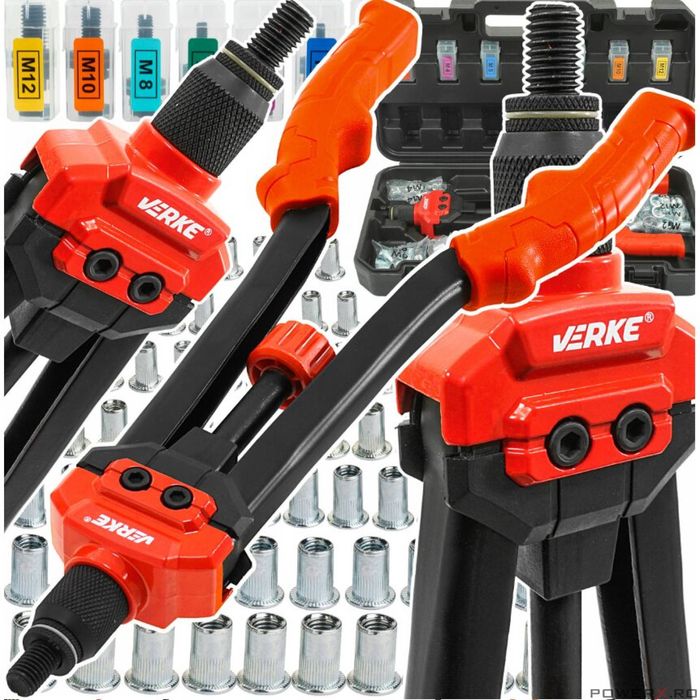 Cleste manual pentru nituit M3-M12, accesorii incluse, Verke