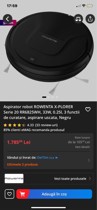 Aspirator robot ROWENTA X-PLORER Serie 20