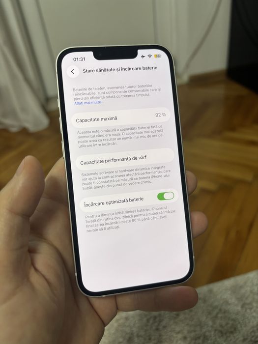 iPhone 13 Alb | 92% Baterie - IMPECABIL