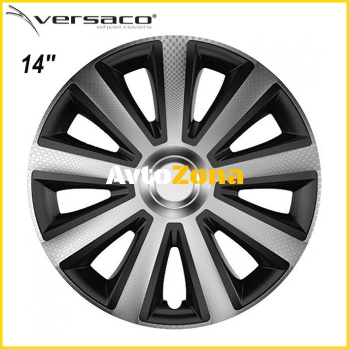 14'' Тасове за джанти Versaco Carbon Aviator - Silver / Black