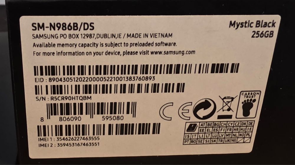 Samsung note20 ultra 5G