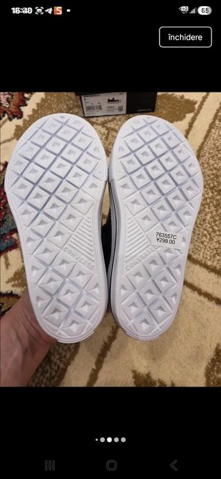 Converse noi, mărimea 25