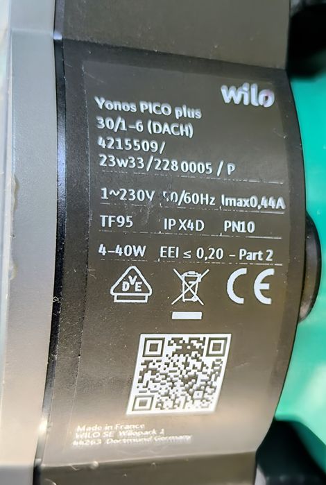 Циркулационна помпа Wilo Yonos Pico plus 30/1-6