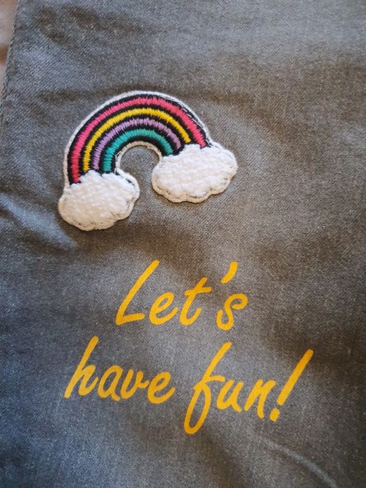 Pantaloni blugi, camasa raiat fete, 140-146, noi,  Reserved, Waikiki