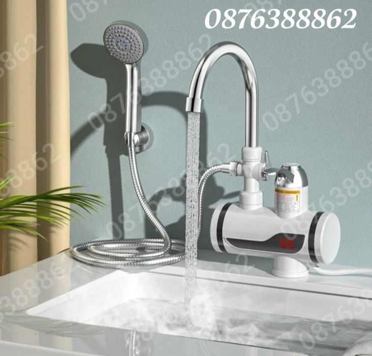 Смесител за вода с нагревател за мигновено загряване 3000W +ДУШ