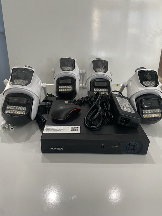 Комплект за видеонаблюдение с 4 броя въртящи се PTZ