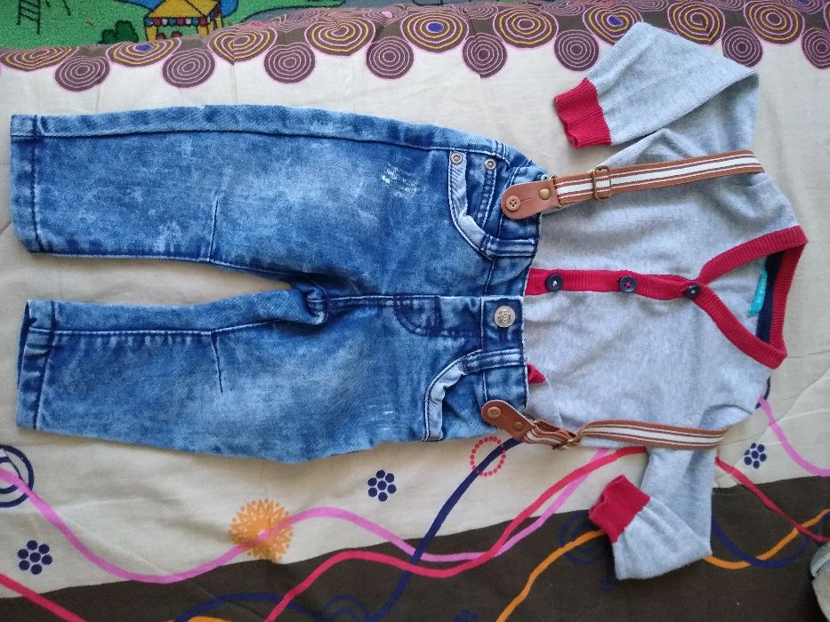 комплект дънки и жилетка