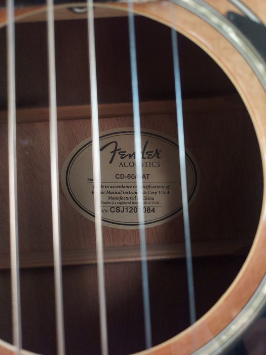 Гитара Fender cd60 NAT