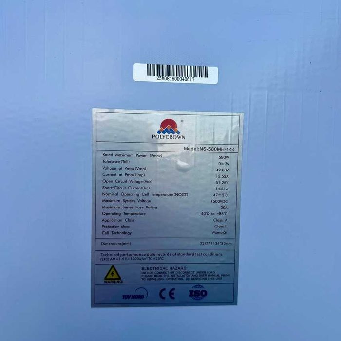 Panouri solare fotovoltaice 580w Monocristaline PERC TIER1 noi sigilate