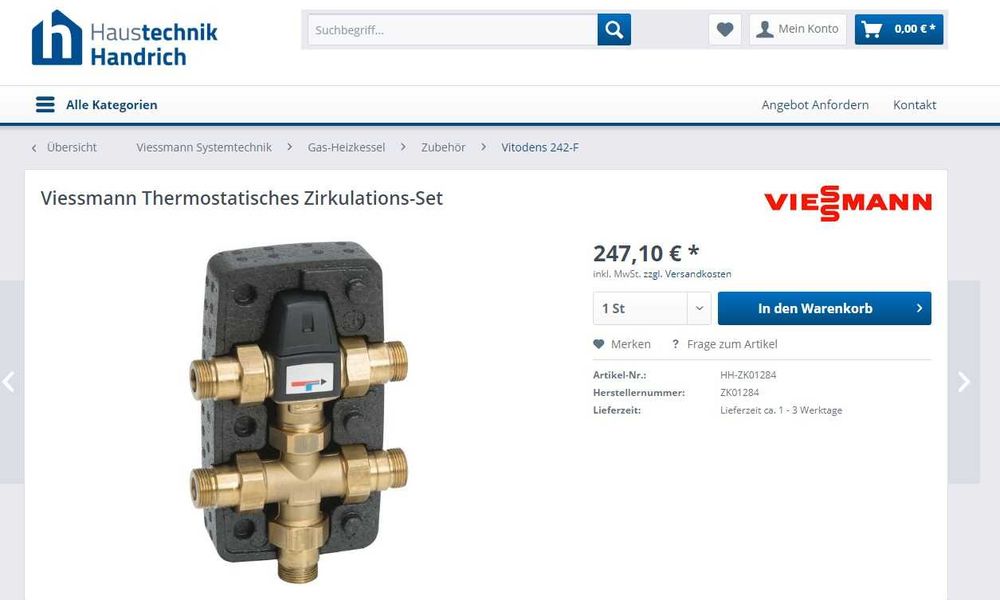 Set termostatic circulatie apa calda panouri solare