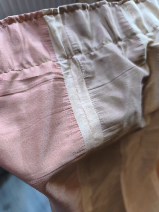 Draperii din mătase vegetală 3 buc, se potrivesc pentru geamuri mari ăți