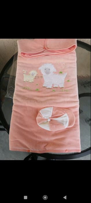 Луксозен бебешки спален комплект, одеяло, спален чувал, протектор