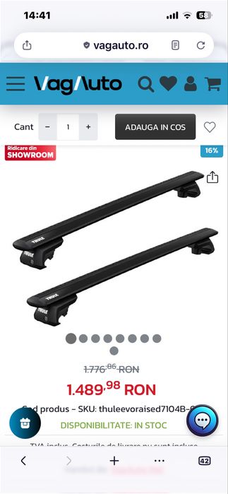 Bare transversale Thule Wingbar Evo