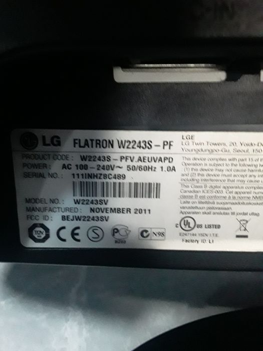 Монитор 22 диагональ