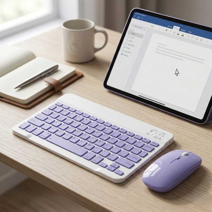 Комплект Bluetooth клавиатура и мишка – ултратънки, презареждащи се, мултифункционални