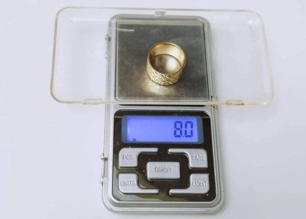 Vechi inel, model Big Reflection, din argint de 925, placat cu aur de 18K, Jane Konig JK