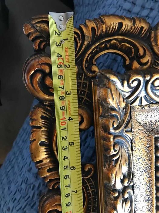 разкошна голяма позлатена рамка масивно дърво