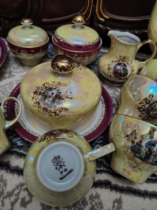 Винтажный Германский чайный сервиз Мадонна,