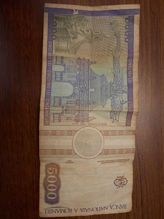 Bancnota de colectie 5000 lei 1992