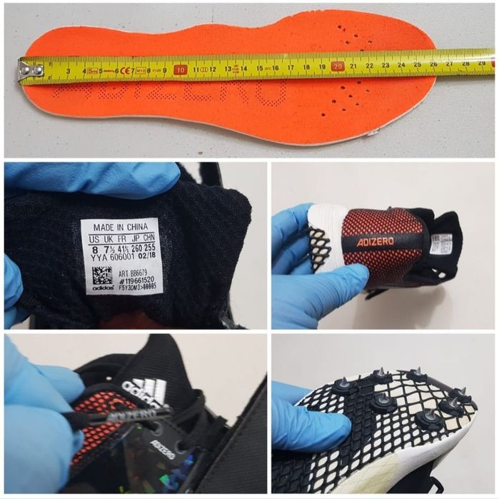 Pantof  alergare Adidas Performance Adizero TJ/PV cu crampoane cuie 41