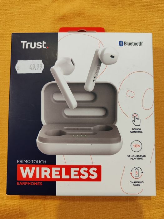 Безжични слушалки Primo Touch BT White