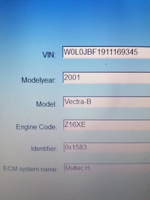 calculator ecu opel vectra b 1.6 z16xe 1.6 16v