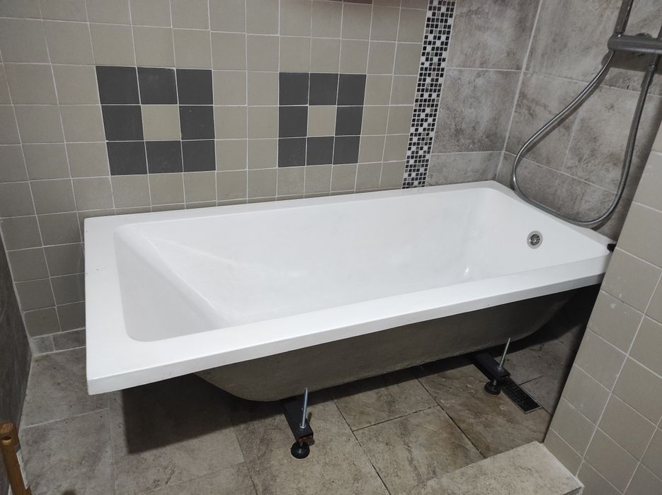 Cada acril alba 150x70 cu suport