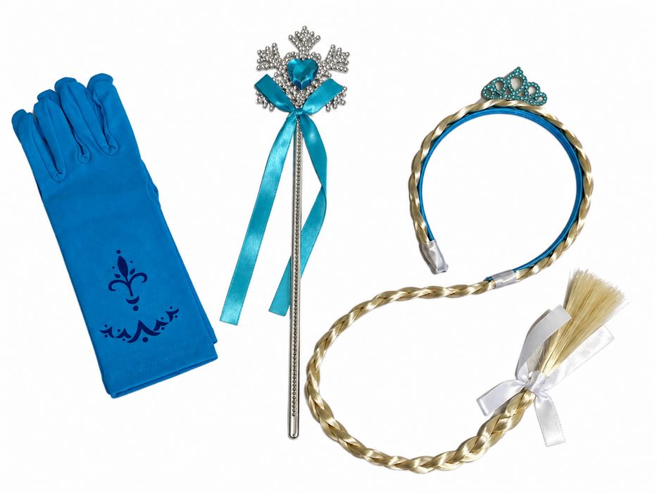 Костюм Елза от Замръзналото кралство +  подарък аксесоари | 100–140 см